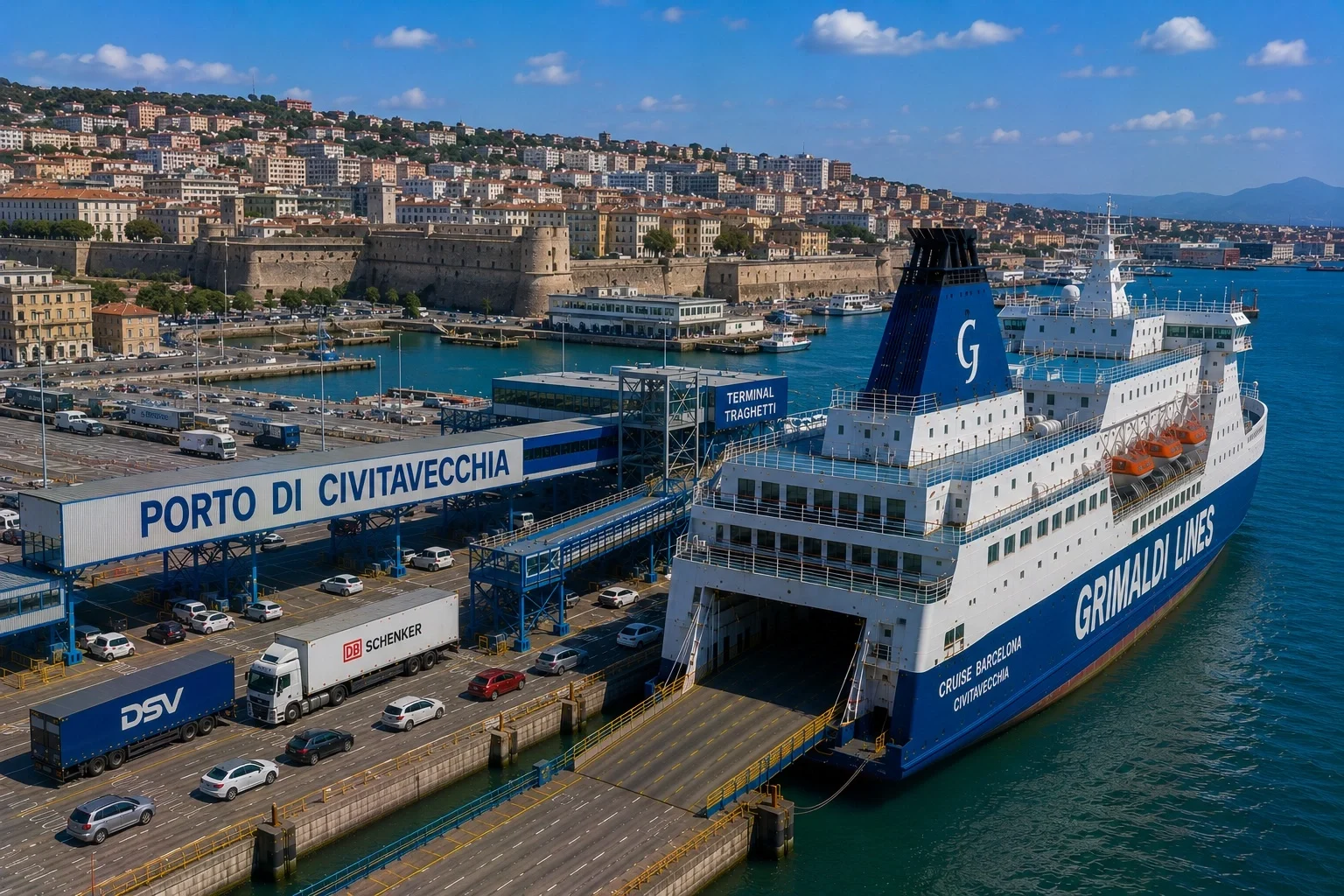 Færgerejse og havneinformation for Civitavecchia–Cagliari