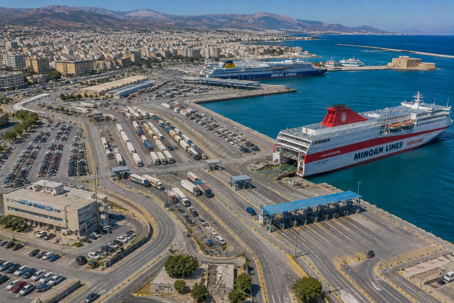 Færgerejse og havneinformation for Heraklion–Santorini